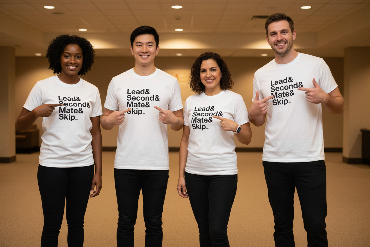 Team Roster Curling T-Shirt (Mate)