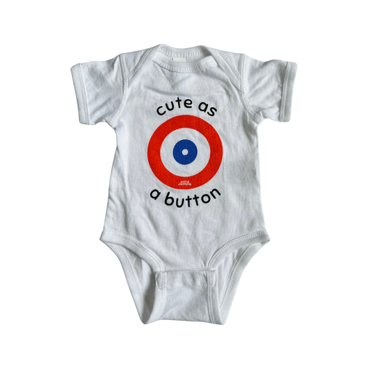 Cute as a Button Infant Curling Onesie