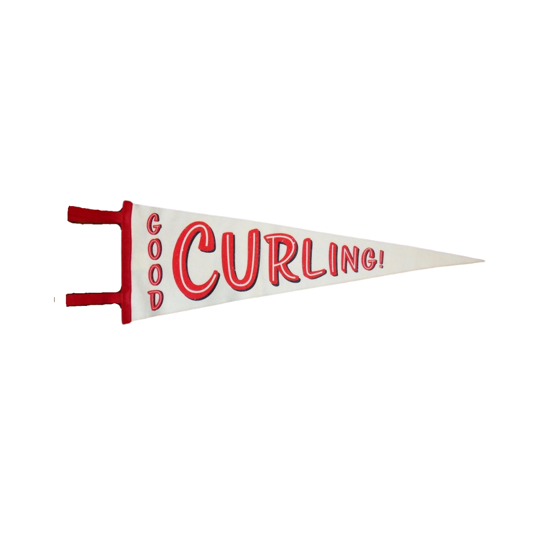 Good Curling Felt Pennant