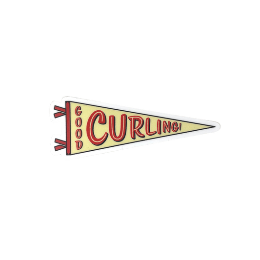 Good Curling Pennant Sticker