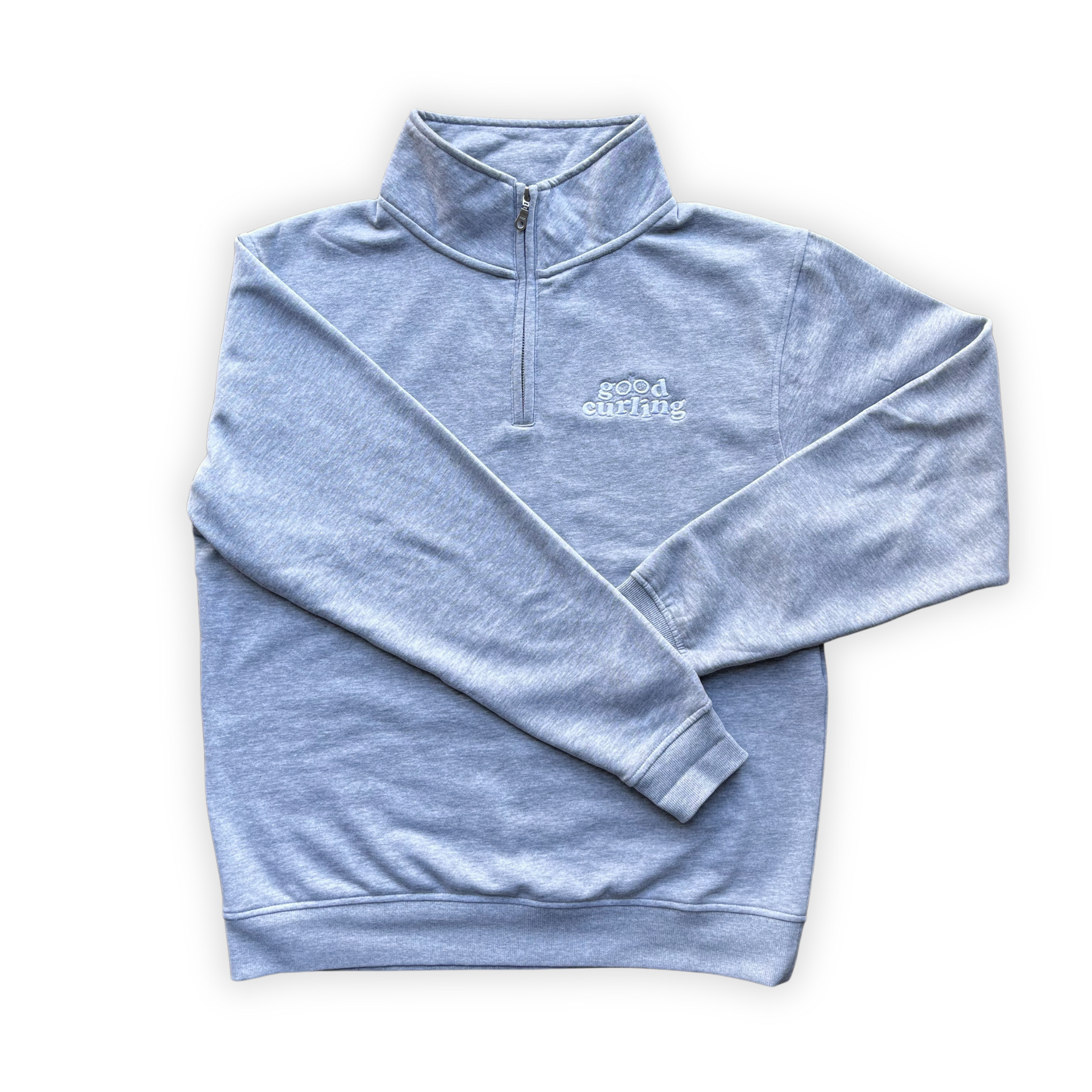 Good Curling Quarter Zip Pullover Sweater