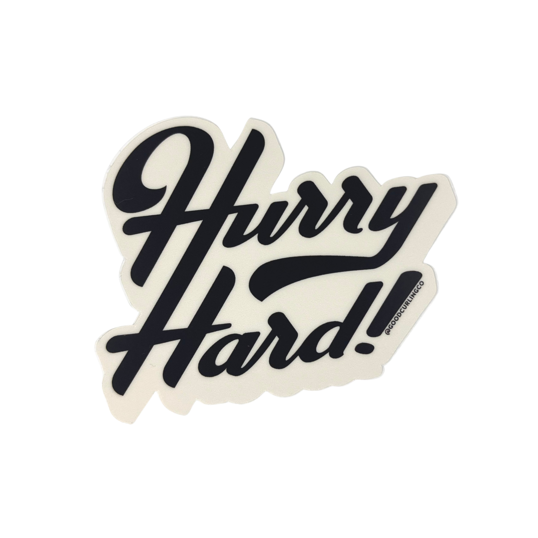 Hurry Hard Curling Sticker